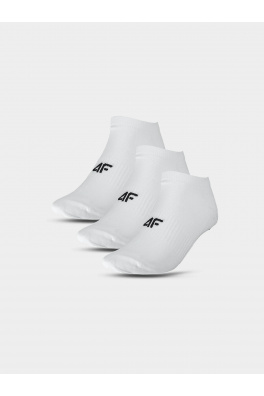 Dámské kotníkové ponožky casual (3 Pack) 4F - bílé