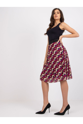 Růžová a béžová plisovaná sukně od Alessia