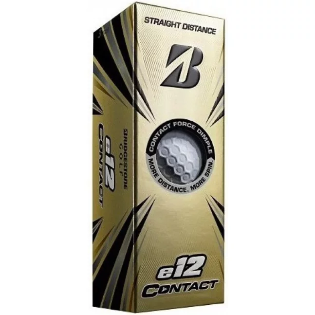 Golfové míčky Bridgestone 2025 e12 Contact White - 3ks