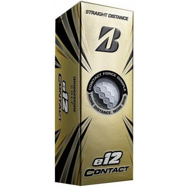 Golfové míčky Bridgestone 2025 e12 Contact White - 3ks