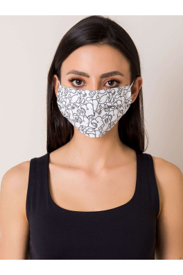 Černobílá ochranná maska s potiskem