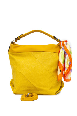 Žlutá dámská taška se šátkem