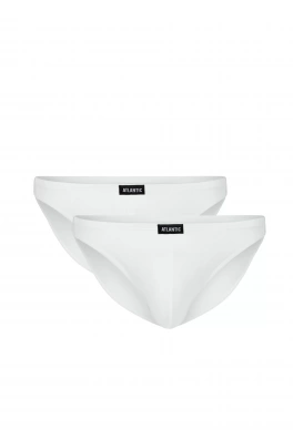 Pánské slipy z Pima bavlny ATLANTIC Mini 2Pack - bílá