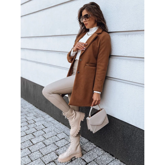 Dámský kabát ELLE, camel Dstreet NY0646