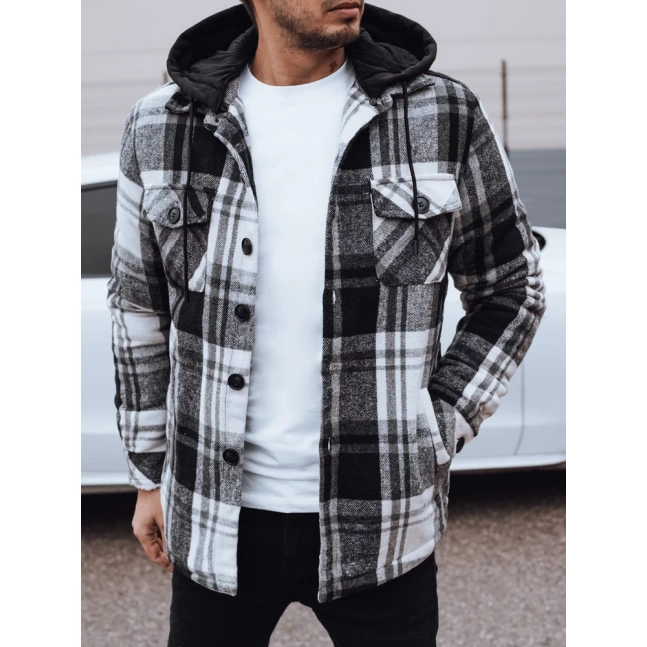 Pánská zateplená bunda s kapucí černá Dstreet TX4953