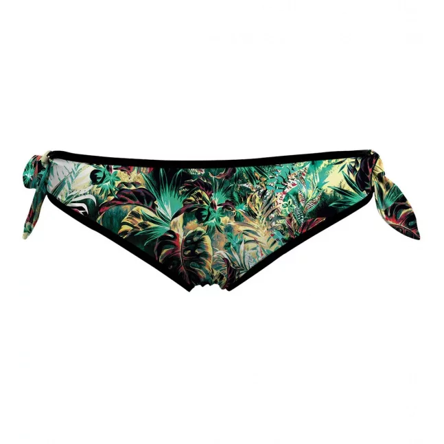 Side Tied Bikini Bottom Tropical Jungle
