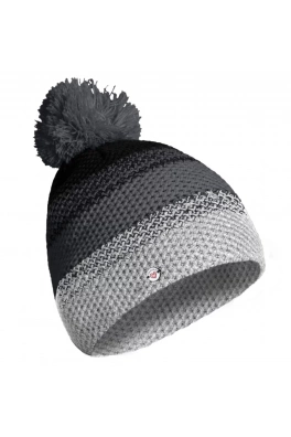 Dívčí čepice s bambulí Hannah OLA JR steel gray