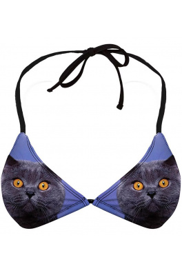 String Bikini Top British Cat