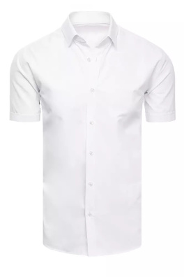 Bílá pánská košile s krátkým rukávem Dstreet KX0970