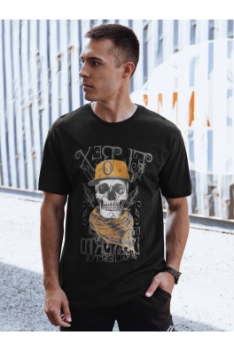 Pánské tričko s potiskem černé Dstreet RX5617