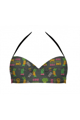 Push Up Halter Bikini Top Funny Vegetables
