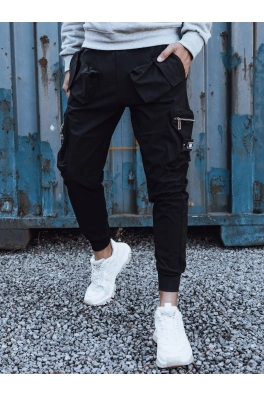 Pánské černé cargo kalhoty Dstreet UX4300