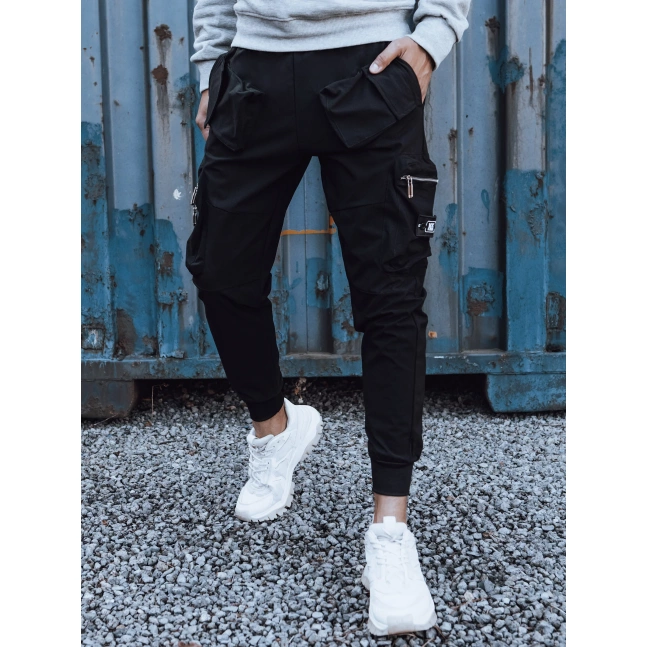 Pánské černé cargo kalhoty Dstreet UX4300