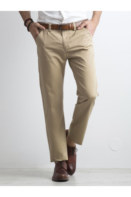 Klasické pánské kalhoty v béžové barvě