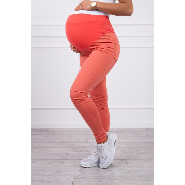 Maternity pants, colored jeans dark apricot