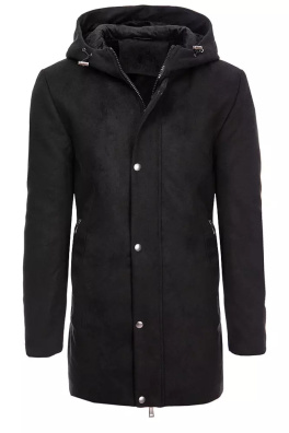 Pánský černý kabát Dstreet CX0437