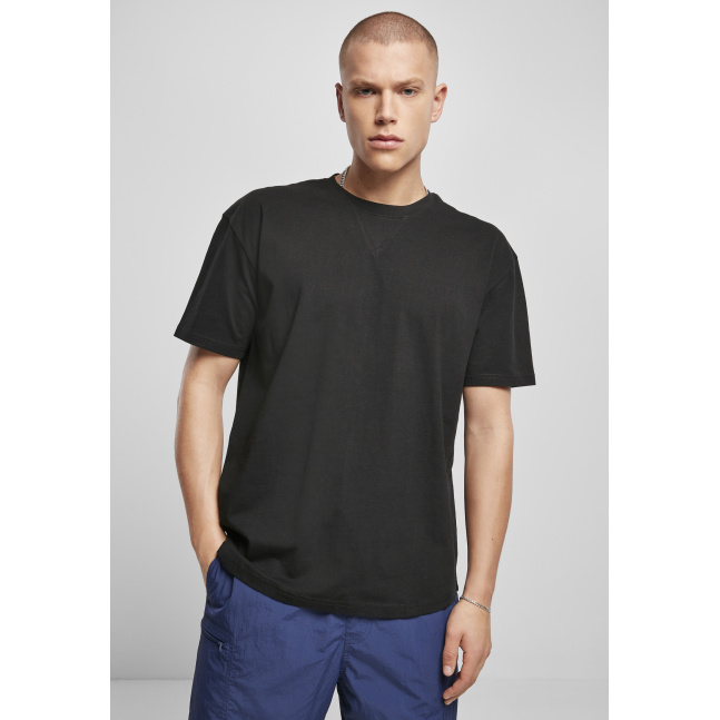 Zakřivené oversized tričko z organické bavlny černé