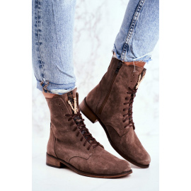 Women’s Nubuck Leather Boots Cappuccino Nicole 2593