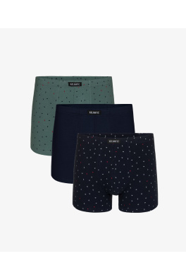 Pánské sportovní boxerky ATLANTIC 3Pack - smaragd, námořnická modř, námořnická modř 