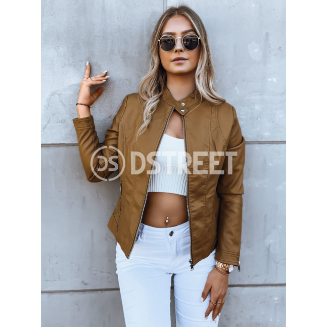 Dámská kožená bunda HAUTE COUTURE camel Dstreet TY3895