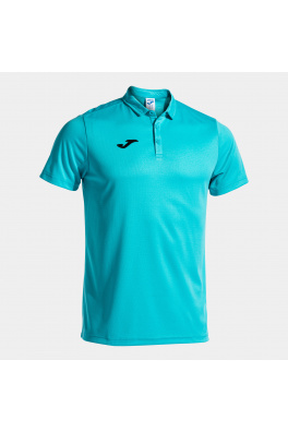 Pánské polo tričko Joma Polo Shirt Hobby S/S Fluor Turquoise