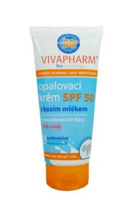VIVACO Opalovací krém SPF 50 s kozím mlékem VIVAPHARM 100 ml