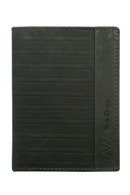 Kožená peněženka pro muže s embosovaným černým vzorem