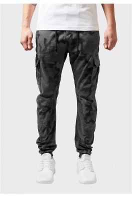 Camo Cargo Jogging Kalhoty šedé camo