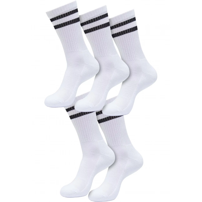 Unisex ponožky Urban Classics Double Stripe Socks 5-Pack Unisex ponožky Urban Classics Double Stripe Socks 5-Pack