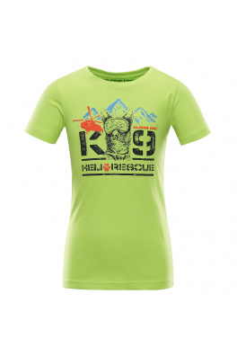 Dětské bavlněné triko ALPINE PRO MONCO lime green varianta pa