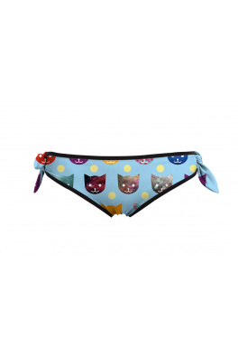 Side Tied Bikini Bottom Funny Cat