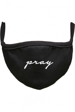 Pray Wording Face Mask Black