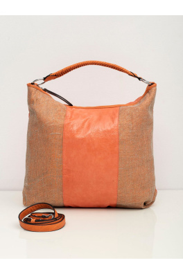 Dámská lososová kožená kabelka vyrobená z ekokůže