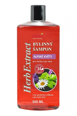 VIVACO Bylinný šampon Alpské květy HERB EXTRACT 500 ml