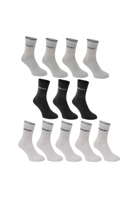 Donnay Crew Socks 12 Pack Mens Plus