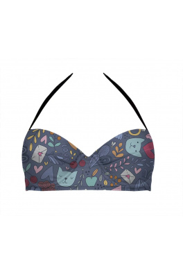 Push Up Halter Bikini Top Cats In Love