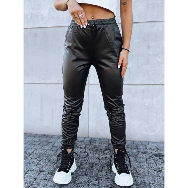 HARBOR dámské voskované kalhoty černé Dstreet UY1698 HARBOR dámské voskované kalhoty černé Dstreet UY1698