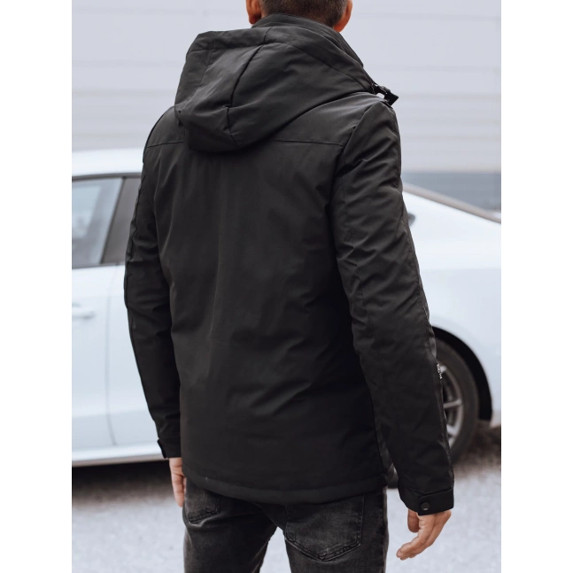 Pánská zimní bunda s kapucí černá Dstreet TX4908