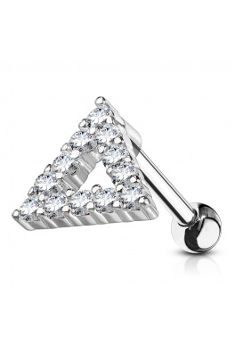 Ocelový piercing do ucha - triangl