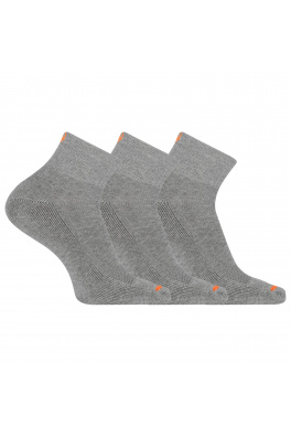 merrell ponožky MEA33565Q3B2 GRAYH CUSHIONED COTTON QUARTER (3 packs) gray