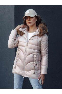 Dámská zimní bunda s kapucí WINTERCHIC růžová Dstreet TY4441
