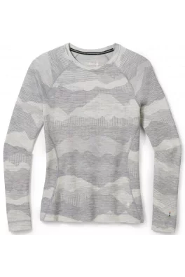 Smartwool W CLASSIC THERMAL MERINO BL PATTERN CB light gray mountain scape