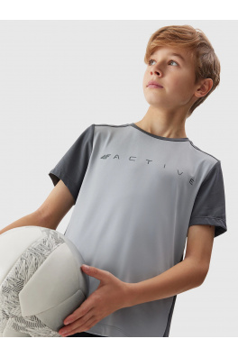 Chlapecké sportovní rychleschnoucí tričko 4F - šedé