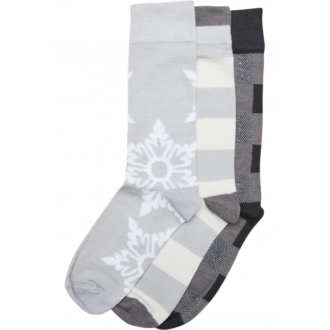 Unisex vánoční ponožky Urban Classics Christmas Snowflakes Socks 3-Pack Unisex vánoční ponožky Urban Classics Christmas Snowflakes Socks 3-Pack