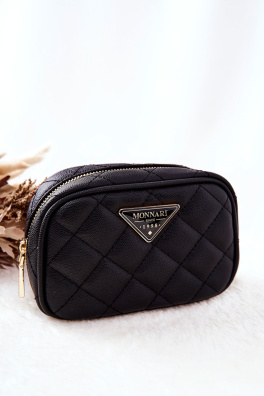 Malá prošívaná kosmetická taška Monnari CSM0050-020 Černá