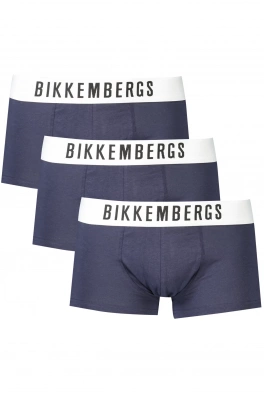3PACK Pánské boxerky Bikkembergs tmavě modré