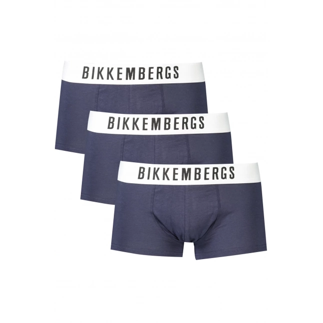 3PACK Pánské boxerky Bikkembergs tmavě modré