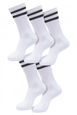 Unisex ponožky Urban Classics Double Stripe Socks 5-Pack