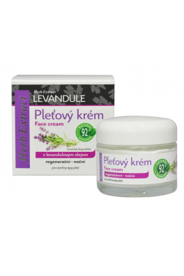 VIVACO Pleťový krém s levandulovým olejem HERB EXTRACT 50 ml