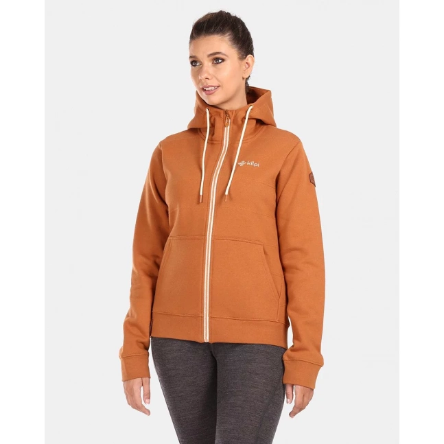 Dámská bavlněná mikina Kilpi RAJANA-W Hnědá Dámská bavlněná mikina Kilpi RAJANA-W Hnědá